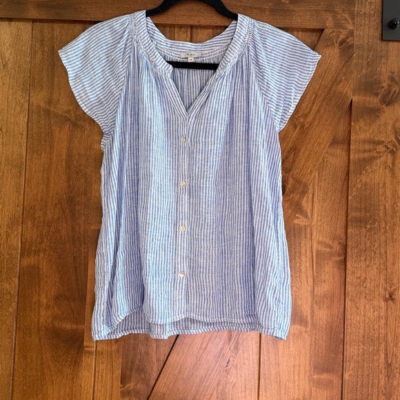 Rails Linen Striped Alena Shirt - Sanibel Stripe - Picture 2 of 3